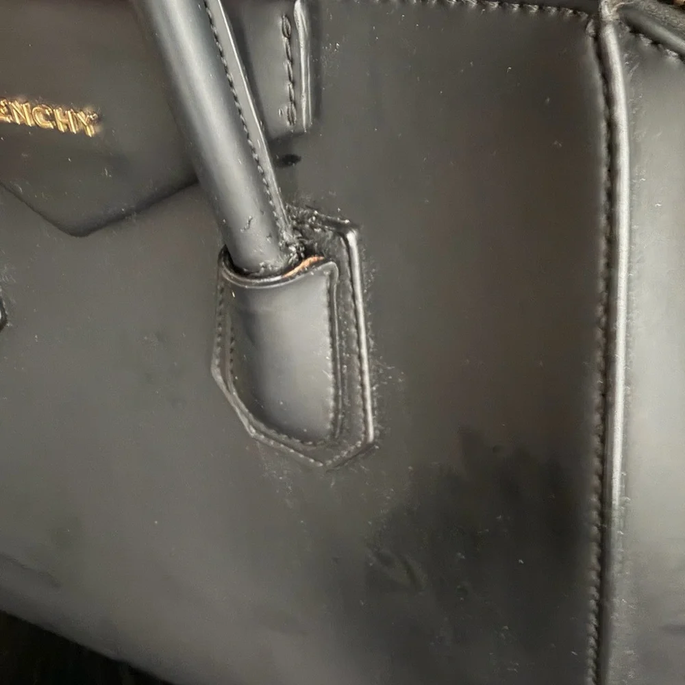 Givenchy Black Leather Medium Satchel with Gold Hardware